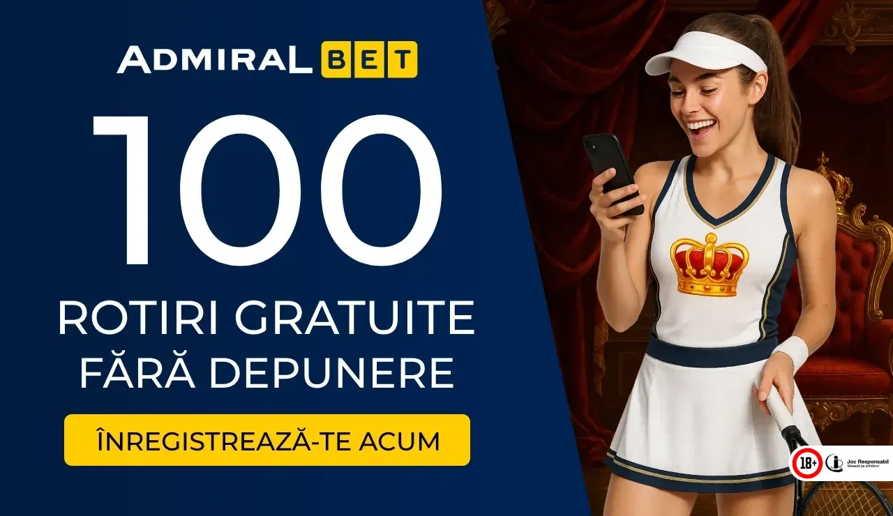 Admiral Bet - 100 Rotiri Gratuite