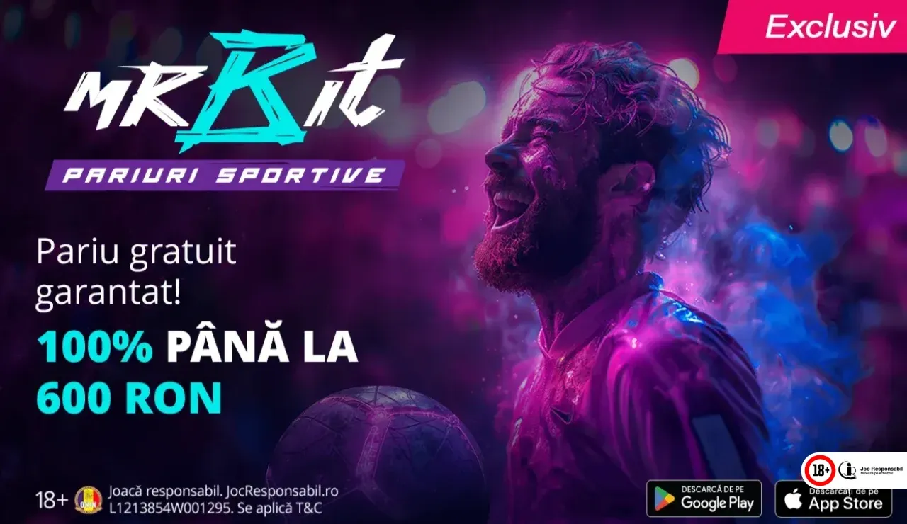 Bonus Sport Mr Bit: 100% până la 600 RON