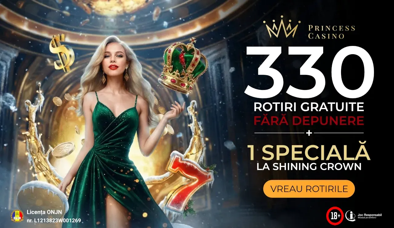 Princess Casino - 330 Rotiri Gratuite si 1 Specială