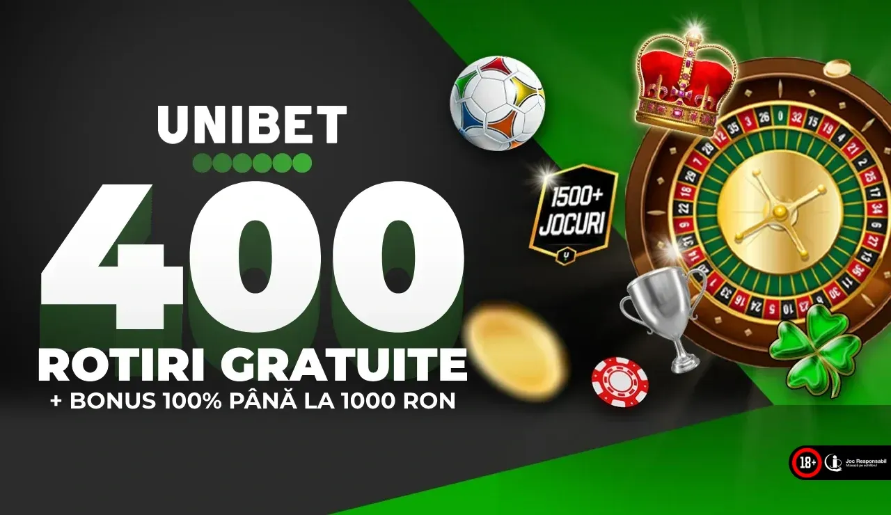 Unibet - 400 Rotiri Gratuite