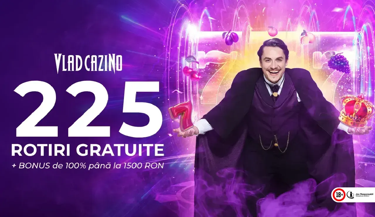 Vlad Cazino - 225 Rotiri Gratuite