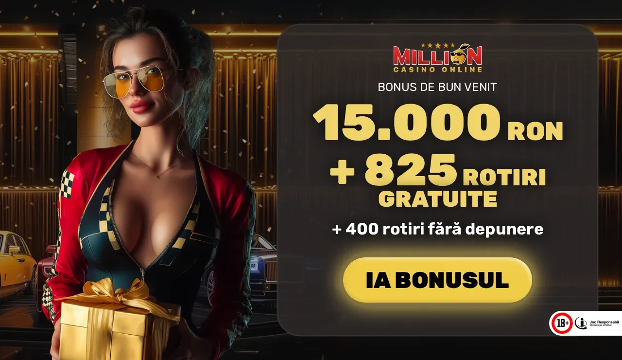 Million Casino Bonus – 15.000 RON + 825 Rotiri Gratuite