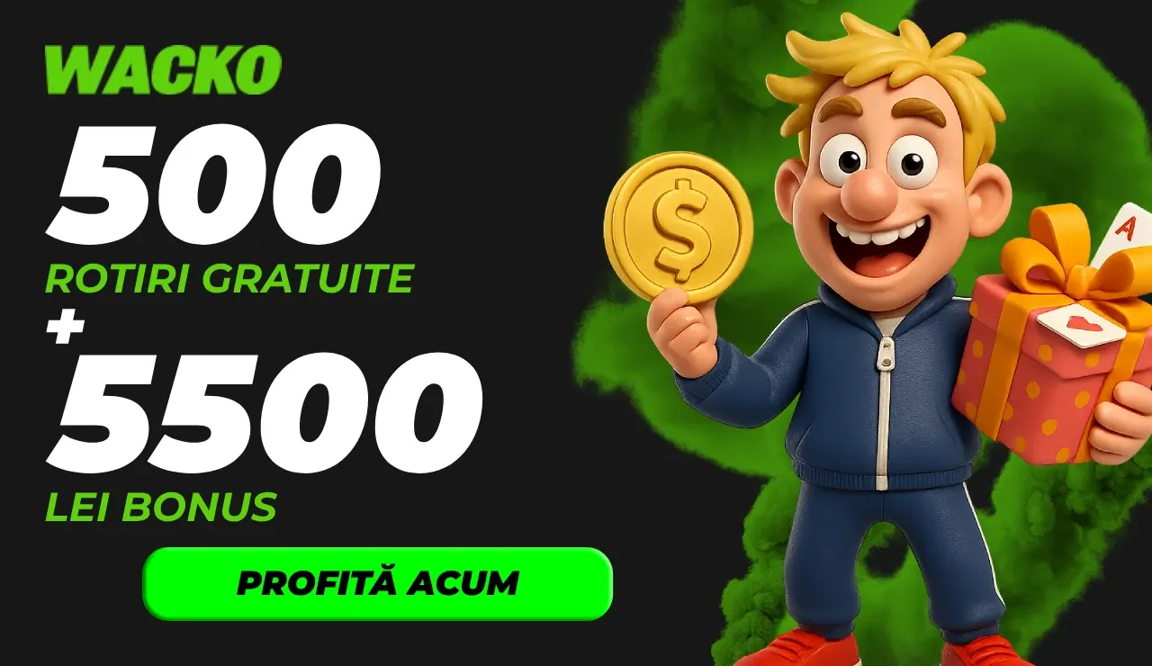 Wacko Bonus De Bun Venit: 5.500 Ron + 500 Rotiri Gratuite