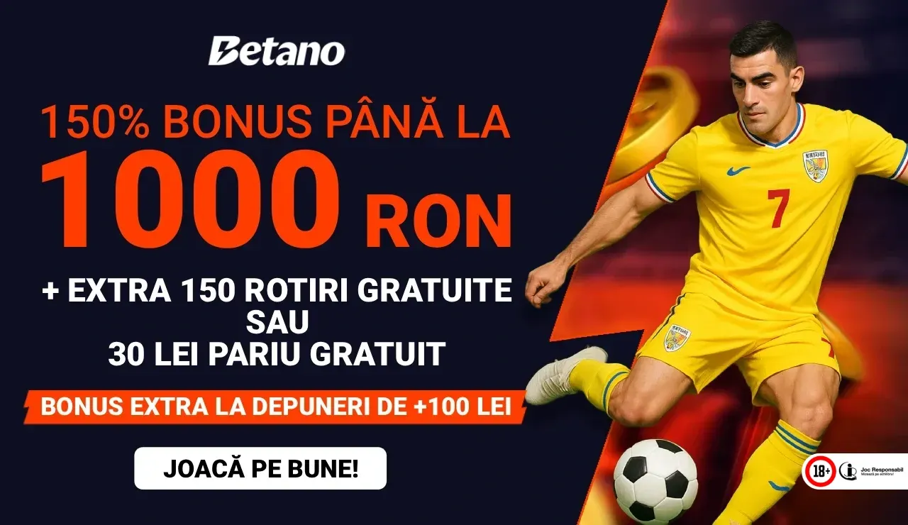 Betano Bonus De Bun Venit: 150% Pana La 1000 RON