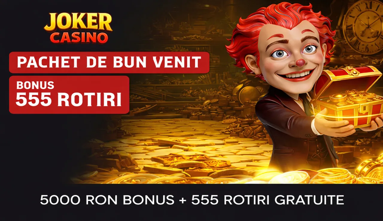 Joker Casino bonus – 5000 RON + 555 Rotiri Gratuite