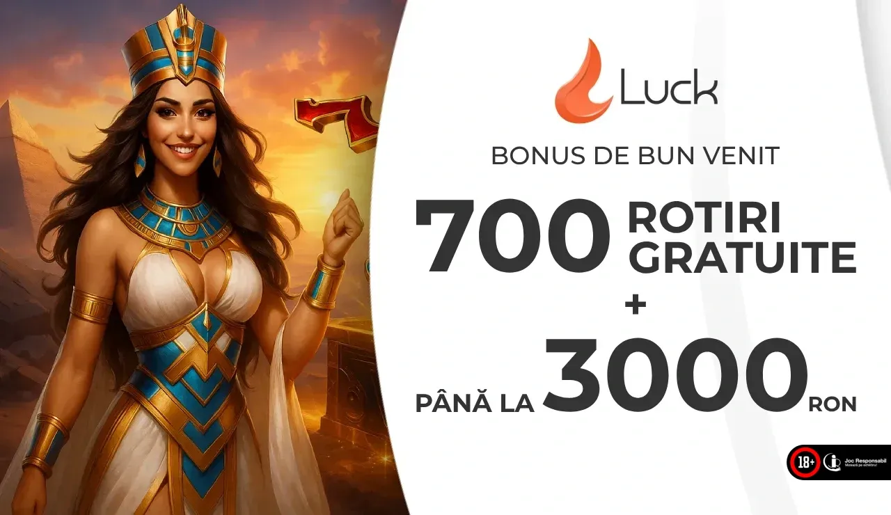 Luck Casino Bonus: 3.000 Ron Si 700 Rotiri Gratuite