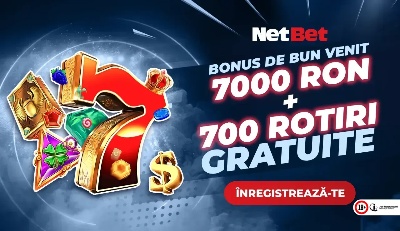 NetBet Bonus - Pana la 7000 RON si 700 Rotiri Gratuite
