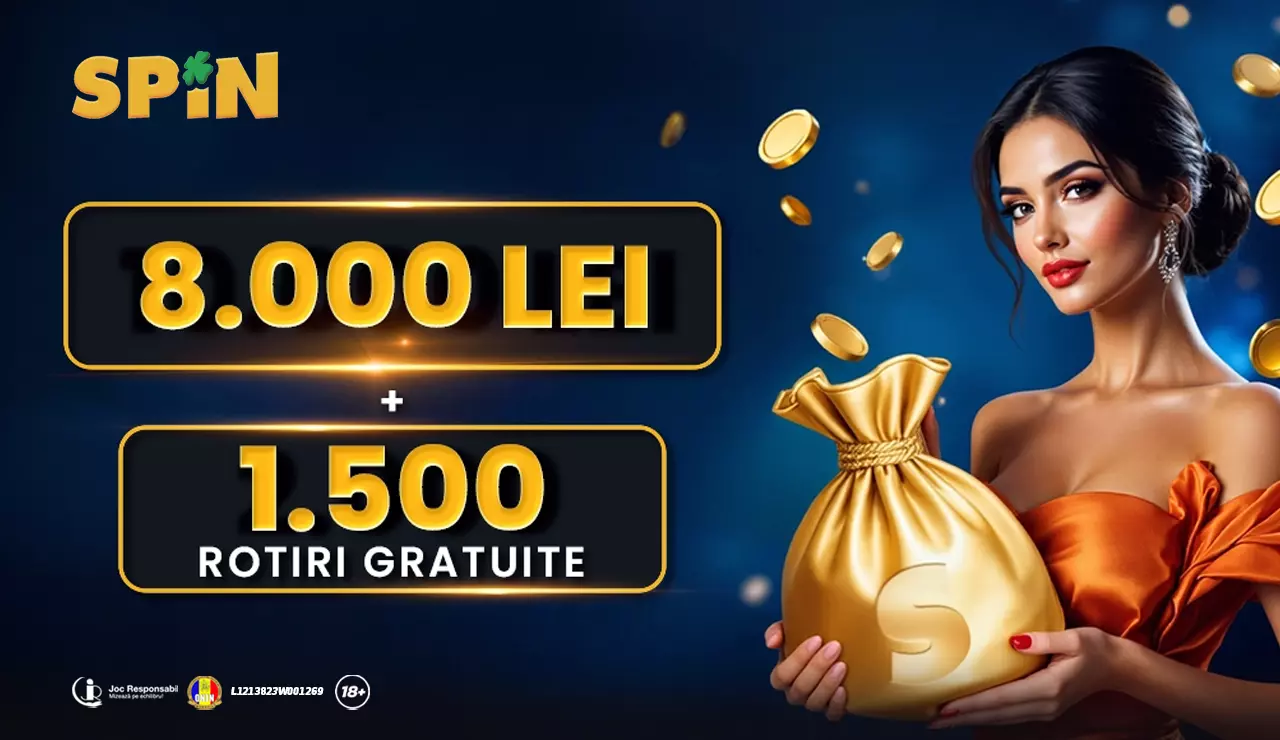Spin Bonus de Bun Venit – 8000 RON + 1.500 Rotiri Gratuite