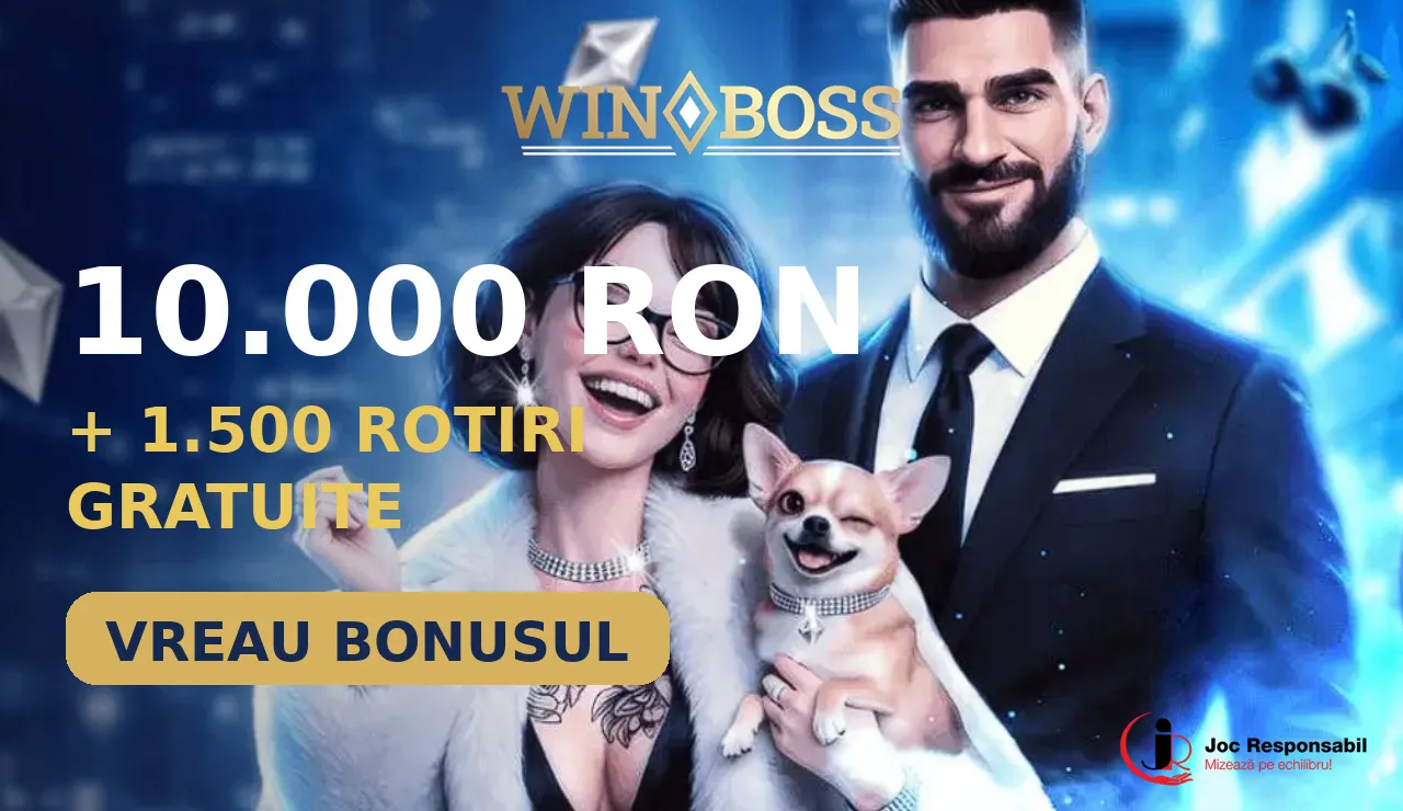 Winboss Bonus de bun venit: 10.000 RON Bonus + 1.500 Rotiri Gratuite