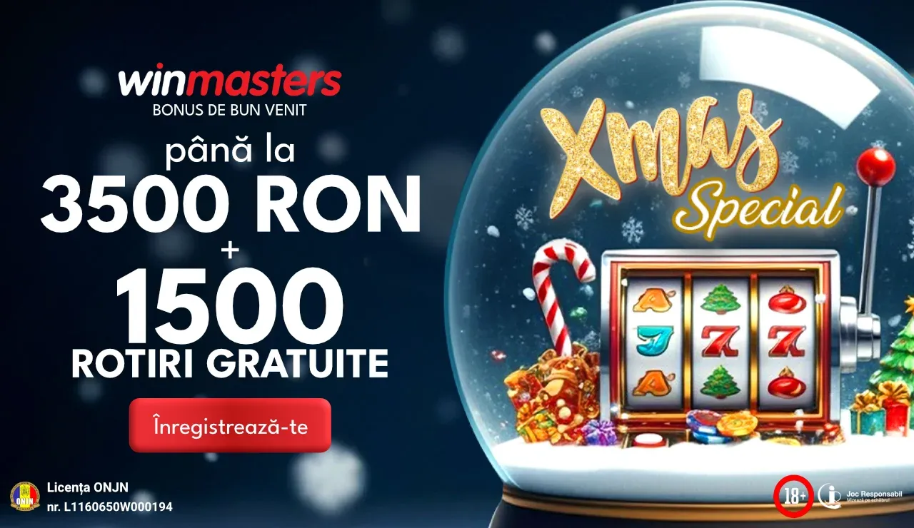 Winmasters Bonus: Până la 3500 RON + 1500 Rotiri