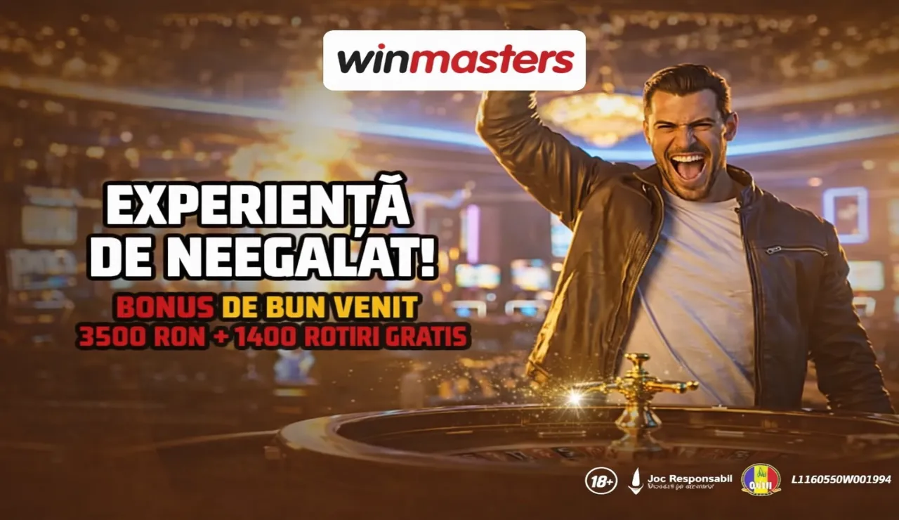Winmasters Bonus: Până la 3500 RON + 1000 Rotiri