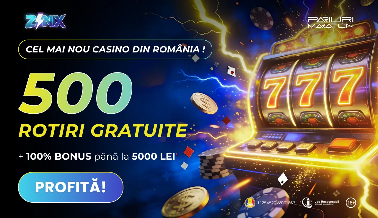 Zinx Bonus – 100% până la 5000 RON + 500 Rotiri Gratuite