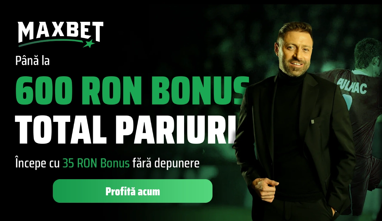 Bonus Pariuri Maxbet: 600 RON Total (Sportul este Pasiune)