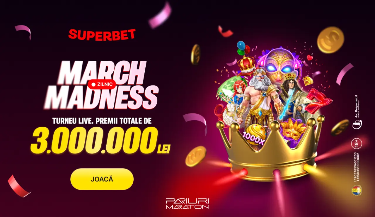 March Madness Superbet – Premii totale de 3.000.000 RON