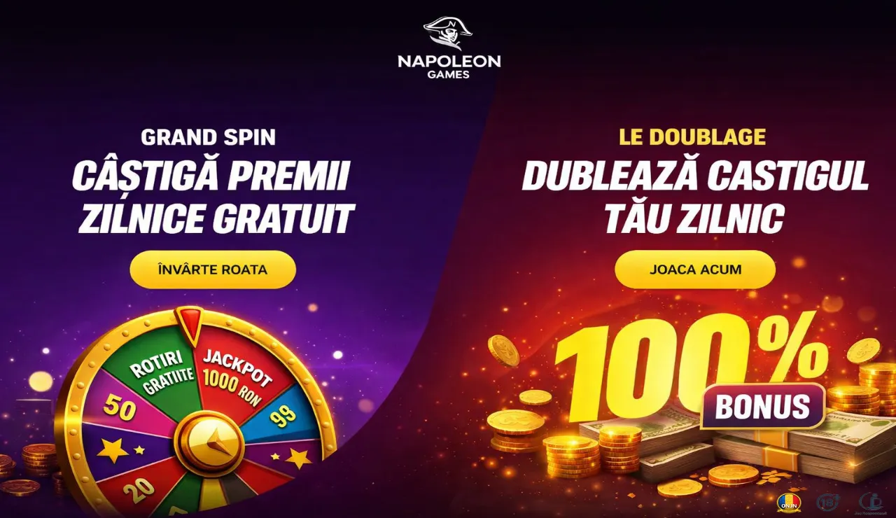 Napoleon promotii casino – Grand Spin si Le Doublage