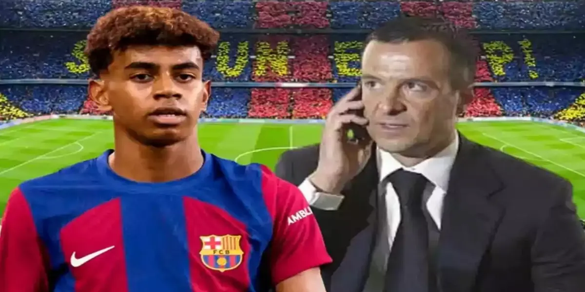 Intalnirea lui Jorge Mendes cu Deco si Lamine Yamal la Barcelona